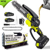 Portable Cordless Electric Chainsaw for Wood Cutting, Pruning, Gardening & Camping