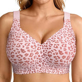 🏆LAST DAY SALE 49% OFF 🔥Super Firming Leopard Print Jelly Bra | Women Wirefree Bras 👍No More Sagging Breasts