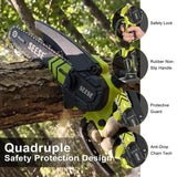 Portable Cordless Electric Chainsaw for Wood Cutting, Pruning, Gardening & Camping