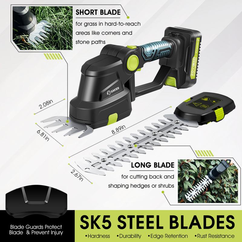Cordless Electric Pruning Shears with 2 Rechargeable Batteries & Charger – Perfect for Garden, Lawn & Tree Trimming