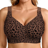 🏆LAST DAY SALE 49% OFF 🔥Super Firming Leopard Print Jelly Bra | Women Wirefree Bras 👍No More Sagging Breasts