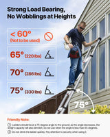 Lightweight Telescopic Folding Ladder – One-Button Retractable, 330 lbs Capacity, Non-Slip Design for Home & Outdoor Use