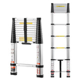 Lightweight Telescopic Folding Ladder – One-Button Retractable, 330 lbs Capacity, Non-Slip Design for Home & Outdoor Use