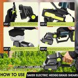 Cordless Electric Pruning Shears with 2 Rechargeable Batteries & Charger – Perfect for Garden, Lawn & Tree Trimming